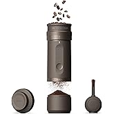 OutIn Fino Portable Electric Coffee Grinder,Adjustable Coffee Bean Grinder with 28 Precise Grind Setting,One-Button Burr Coffee Grinder with Fast‑Charge Battery, Auto‑Stop & Clog‑Protection