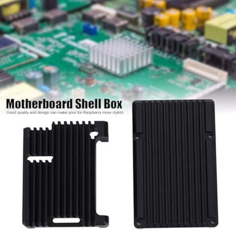 Juego de caja de carcasa de placa base, caja de placa principal de aleación de aluminio con accesorios completos aptos para Raspberry Pi 3 Modelo B 2b/3b +
