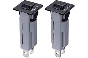 MECCANIXITY 2Pcs Thermal Circuit Breakers 125/250VAC 32VDC 3A Manual Reset Electric Button Breaker Thermal Overload Protector