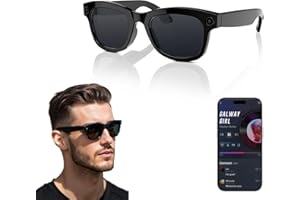 Dmcetu AI Smart Glasses with ChatGPT & 800W Camera | Video Recording, Sunglasses for Real-Time Translation, Music Control, EIS Stabilization | WiFi/Bluetooth 5.3 Smart Eyewear for Travel, Meetings