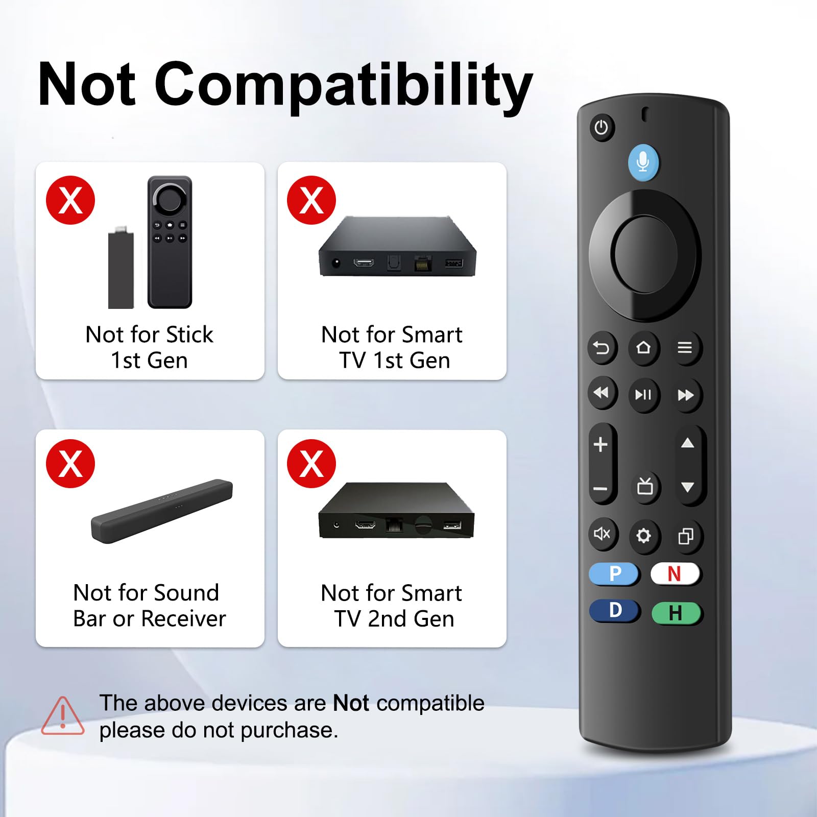 Replacement Voice TV Remote for Amazon Fire Stick (4K, 4K Max, HD, Lite), TV Cube, for Insignia, Toshiba Smart TVs