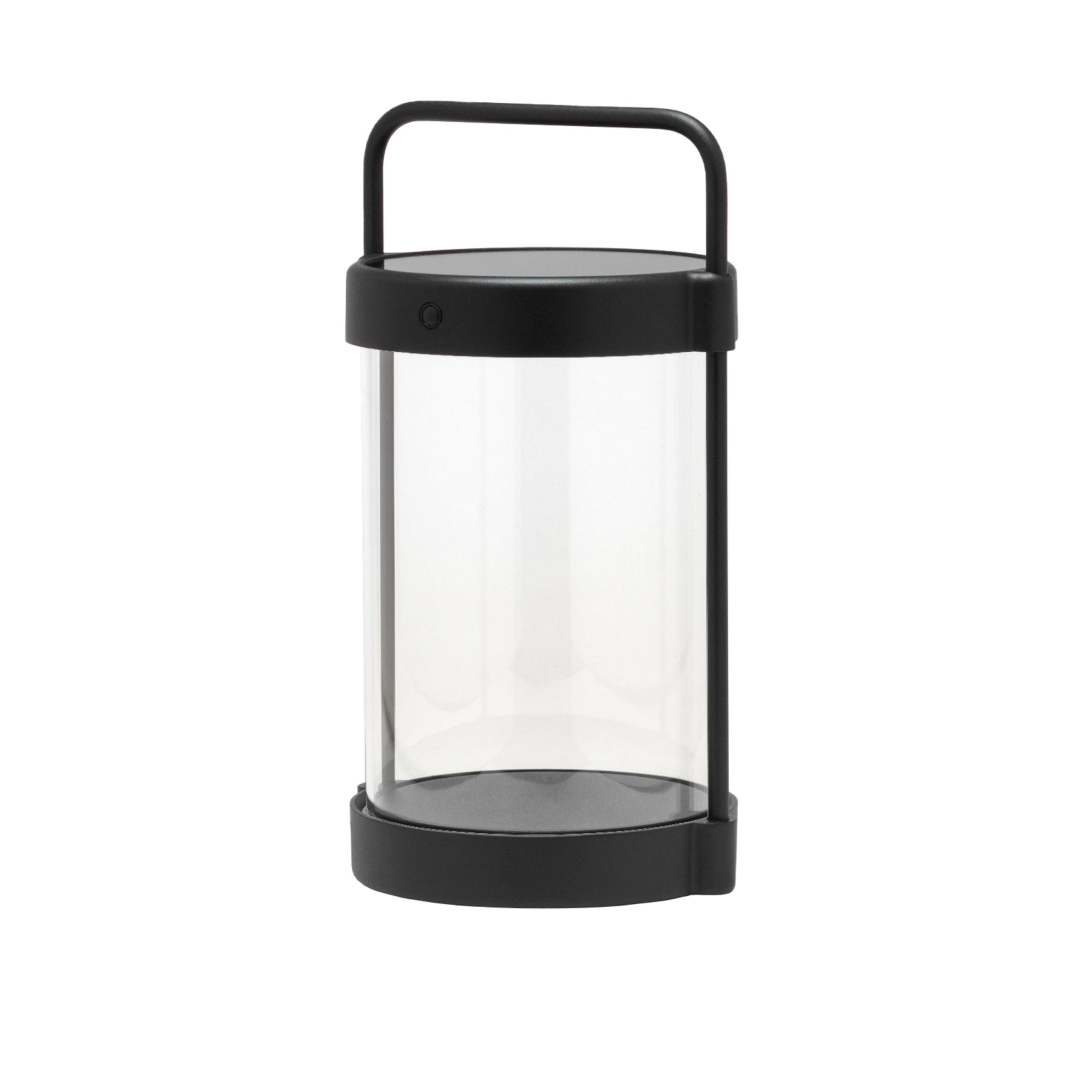 LUUK Studio NEW: Solar & Rechargeable LED Light, IP65 Weatherproof & dimmable lamp, Wireless & Portable, Lighting for Balcony, Terrace, Garden, Modern and Minimalist Design, Black