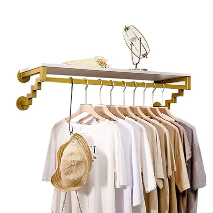 Amazon Com Coat Stand Golden Clothing Rack On The Wall Decorative