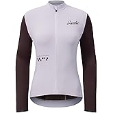 Santic Women's Cycling Jersey Winter Thermal Pro Long Sleeve Fleece UPF 50+ Jersey Cycling Jacket