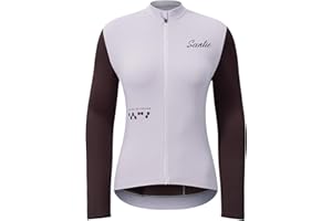 Santic Women's Cycling Jersey Winter Thermal Pro Long Sleeve Fleece UPF 50+ Jersey Cycling Jacket