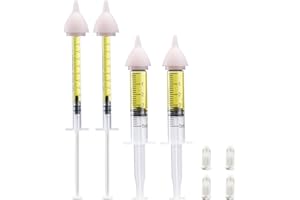 HAOYUSTORE Pet Nursing Bottle, Nursing Bottle Kits, Kitten Bottle Feeding Kit, Fit for Feeding Newborn Puppies, Kitten, with 6 Replacement Nipple for Nursing Puppy Milk