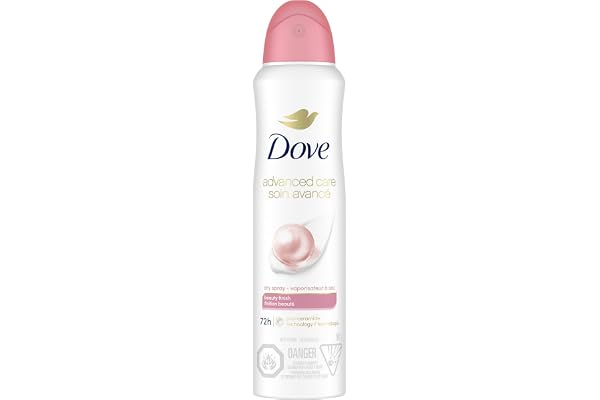 Dove Advanced Care Beauty Finish Dry Spray Antiperspirant Deodorant for Women with ¼ Moisturizers 107 g