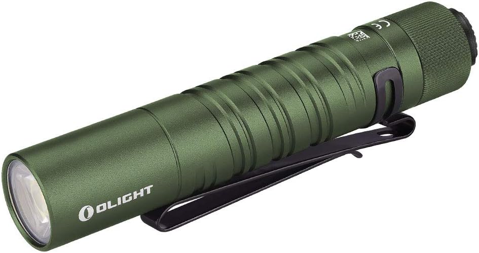 Olight I3T EOS 180 Lumens Dual-Output Slim EDC Flashlight for Camping and Hiking, Tail Switch Flashlight with AAA battery - - 