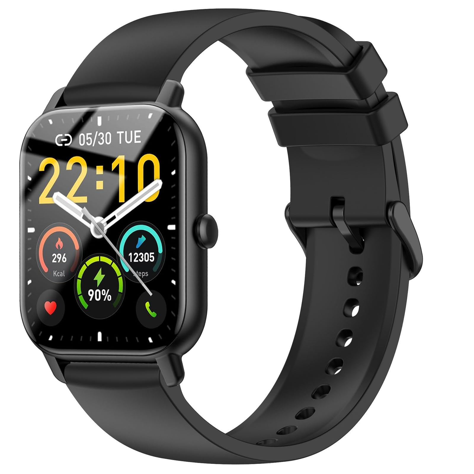 SUGARJAR Strap For Nerunsa P66D,22mm Silicone Band for Donerton T50S,T50H,Popglory P66,ENOMIR IDW19/LW51/LW11,TOOBUR IDW13/IDW16/IDW19/BW01,uaue T50S,Narcid P95/P66,TUYOMA LW36,WeurGhy Y6