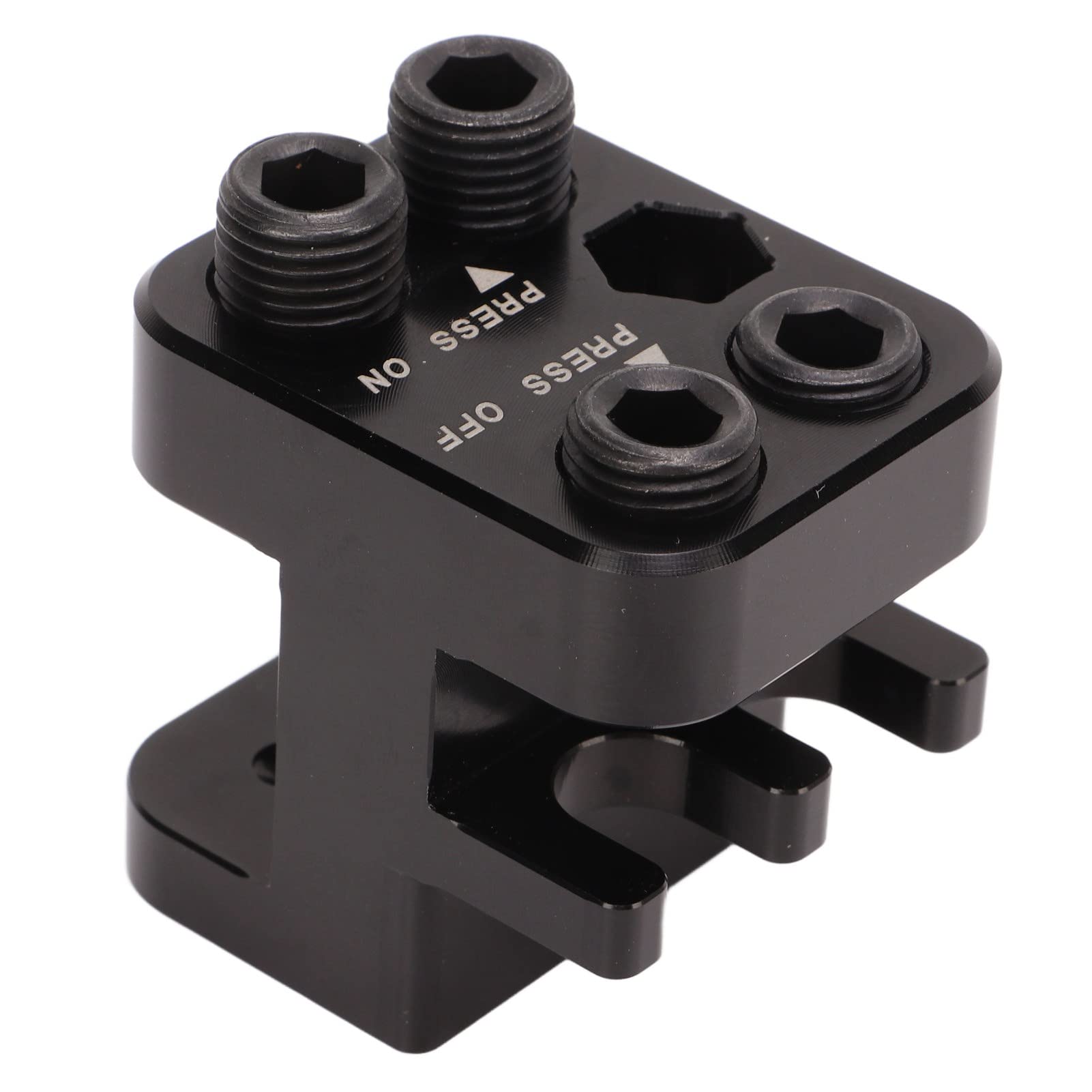 Cryfokt Chain Link Press Tool, Long Life ATV Master Link Press Tool Black Anodized Steel Pins Anti-Rust Billet Aluminum for 520 525 Chains