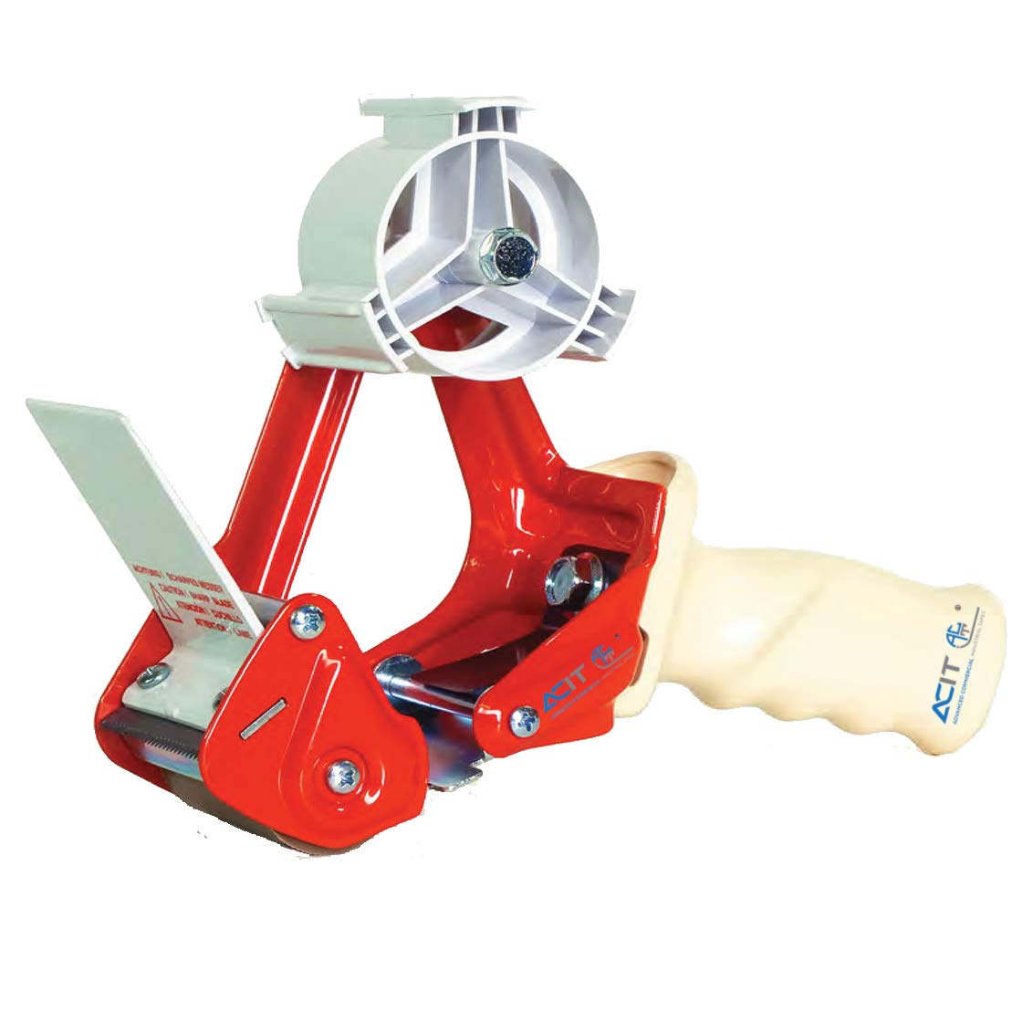 ACIT Professional Tape Dispenser for 2.5984 inches x 2.9528 inches and 5.1969 inches x 2.9528 inches Adhesive Tapes with Adjustable Friction and Lightweight, Red