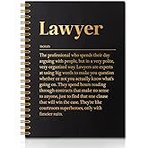 QYUVK Lawyer Definition Gold Foil Hardcover 160 Pages Blank Spiral Notebook, Inspirational Gifts for Lawyer New Lawyer Lawyer Assistant, Grad Gifts for Law Student, Journal Gifts for Coworker Staff