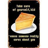 YoyaVex Take Care Undertale Game Poster Retro Tin Sign Vintage Look Metal Tin Sign for Cafe Bar Kitchen Man Cave Home Wall Art Decor Gift 12x8 Inch