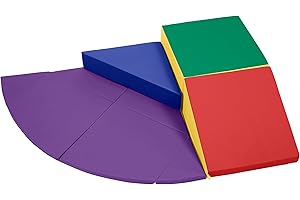 ECR4Kids SoftZone Adventurer's Summit Ramp, Corner Climber, Assorted, 4-Piece