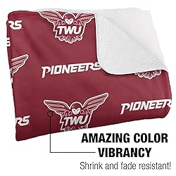 Texas Womans University Logo Pattern Sherpa
