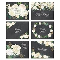 Premium Wedding Thank You Cards (Set of 24) All Occasion Assorted Bridal Shower Shabby Chic Chalkboard Note Card Variety Pack with Envelopes, Blank Inside Excellent Value by Digibuddha VTA0001B