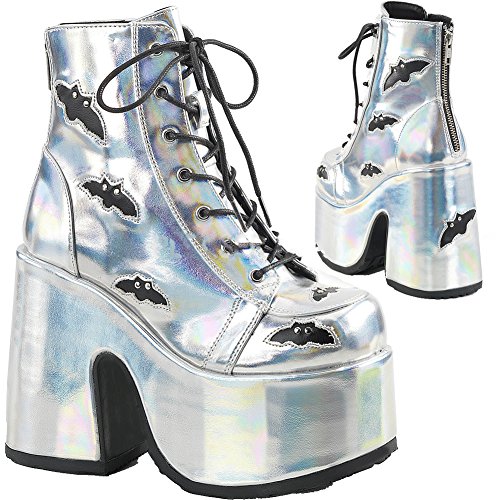 demonia silver boots