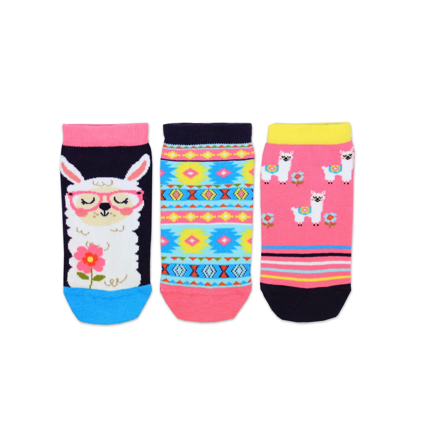 United Oddsocks - 3 Liner Oddsocks For Girls - Aztec Llama UK 12-5.5 EUR 30.5-38.5 US 13.5-8