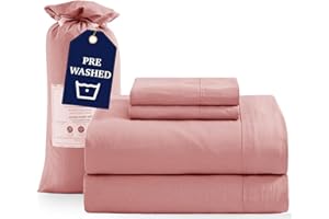 Casa Platino Queen Sheet Set, Pre-Washed Queen Size Bed Sheet Set, Soft & Breathable Bed Sheets Queen, Brushed Microfiber Sheet Set, Fade Resistant Queen Size Sheets Set with Deep Pockets - Rose Dawn