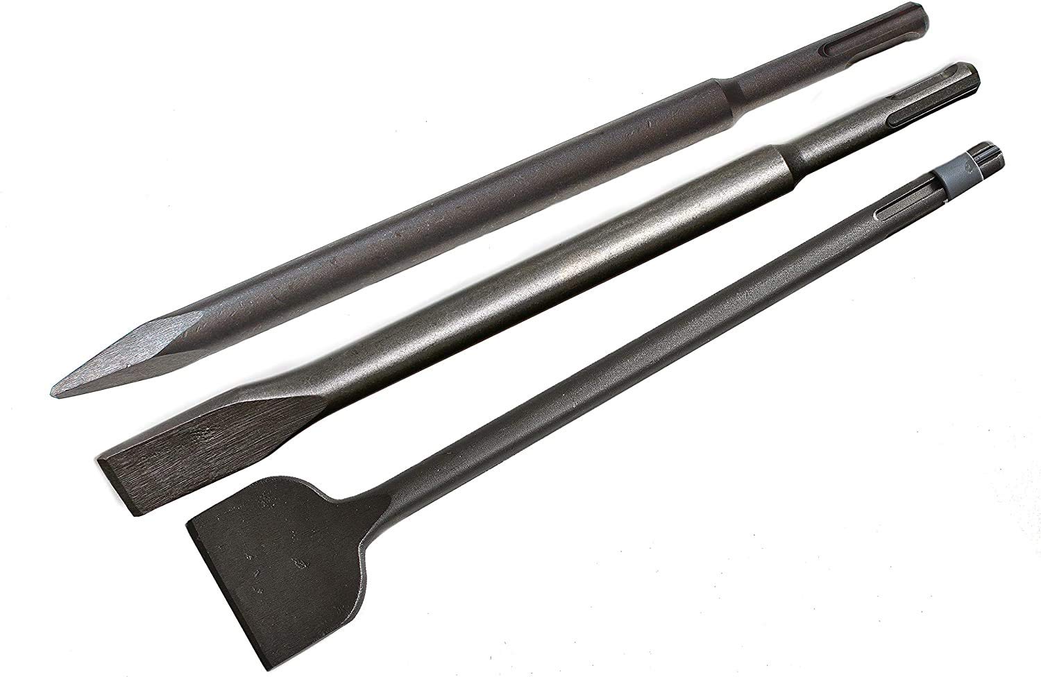 WERHE ® SDS Plus Chisel Set 400 mm 3-Piece 20, 50 mm Chisel Point