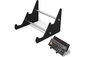 YIMAGUJRX RUNJRX Keyboard Stands 2-Tier, Mechanical Keyboard Acrylic Display Stand, Black Acrylic Keyboard Stand, Holder Stand for Gaming Keyboards(1Pcs)