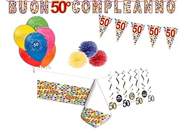 Set Accessori Decorazione Festa 40 50 Anni Addobbi Party