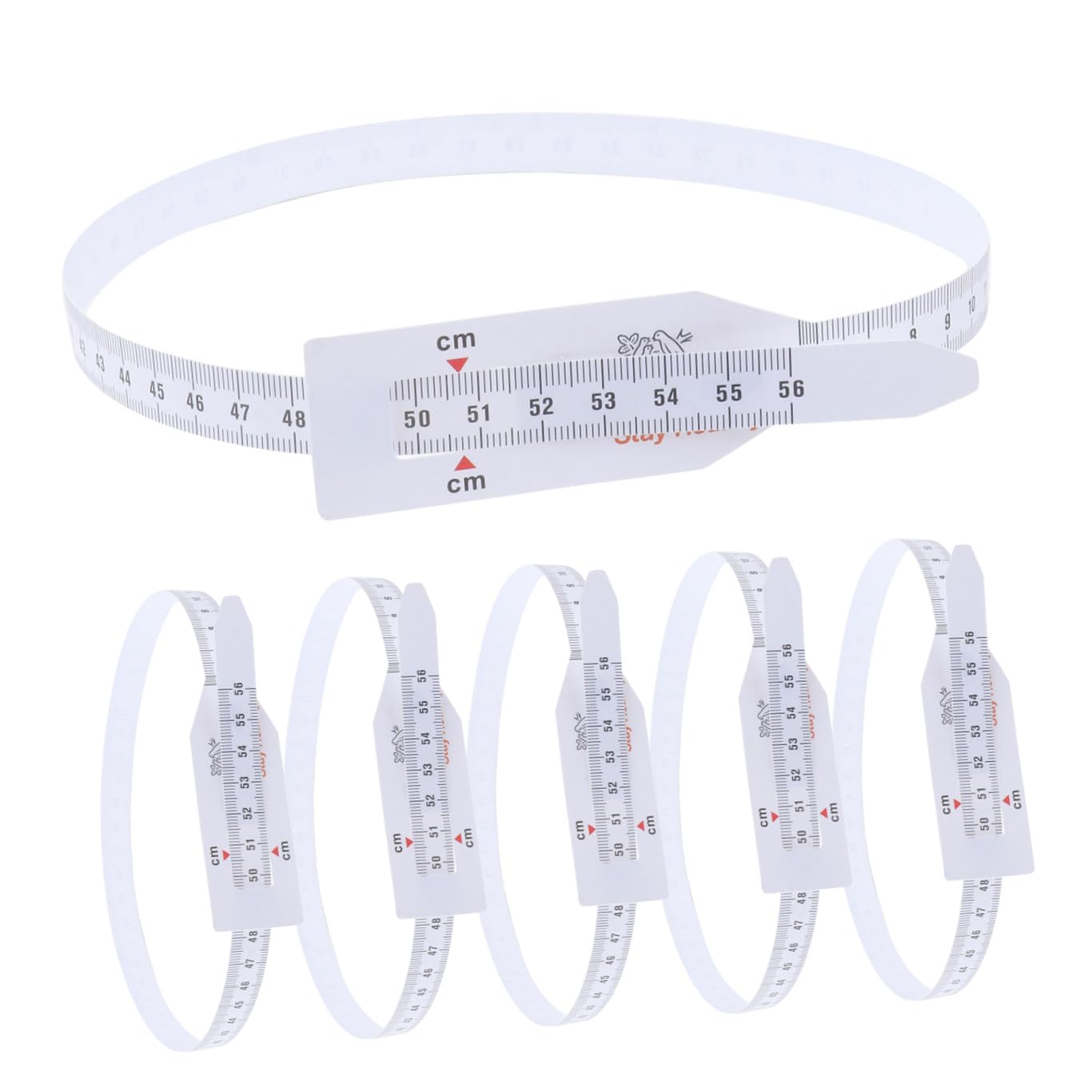 iplusmile 22Inch Tape Measure for Head Circumference - Soft Plastic & Non-Stretchable, Skin-Friendly Infant Head Circumference Tape for Babies, Child(6pcs)