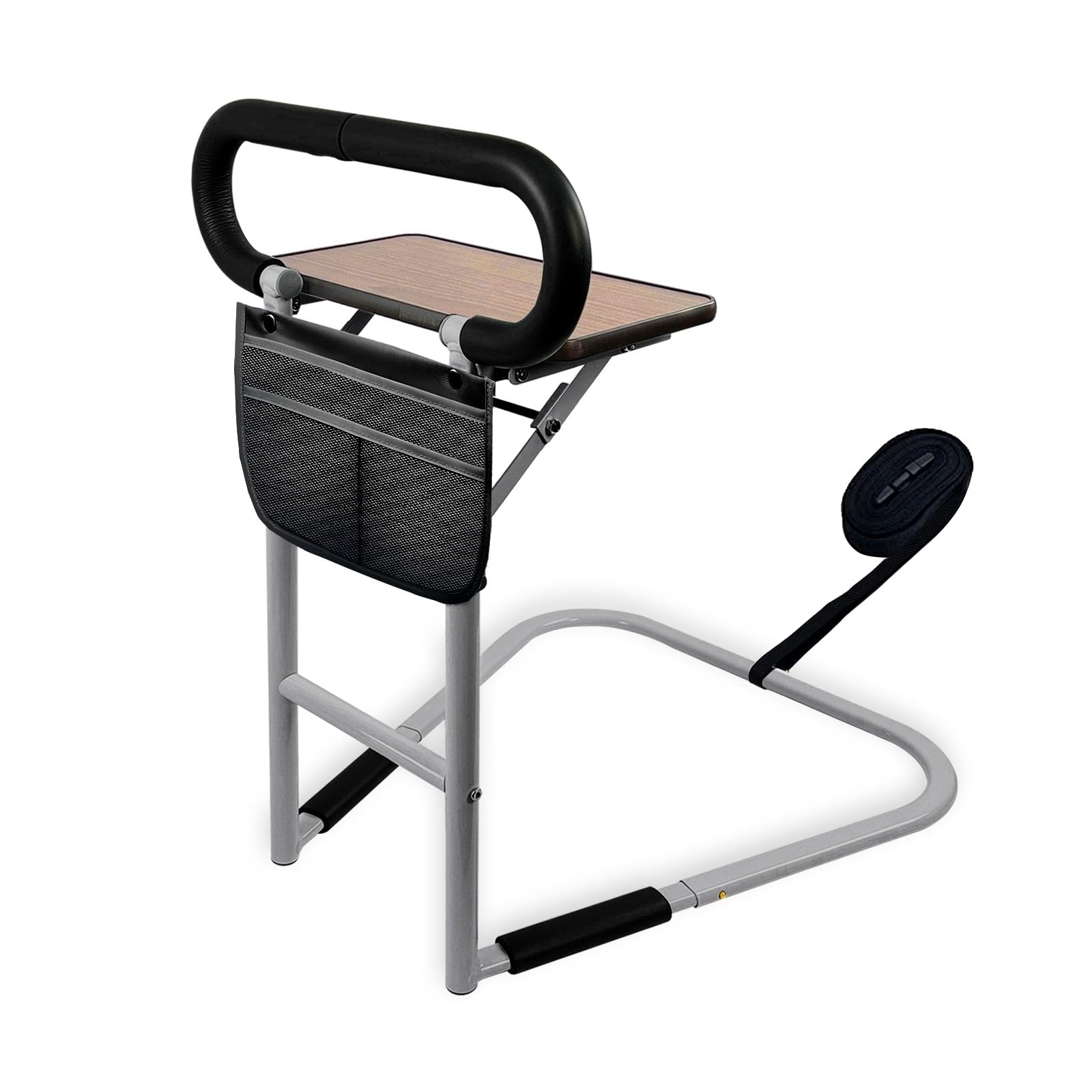 Bed Rails for Elderly Adults Safety, Bed Rail with Bidirectional Foldable Table, Bed Assist Rails for Seniors with Storage Bag for Elderly, Pregnant Women and the Injured and for Home & Nursing Home