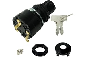 MANUTEX Golf Cart Starter Key Switch for DS 1996-Up with 2 Keys 2 Terminals 36/48 Volts Replace 101826201, 1018262-01