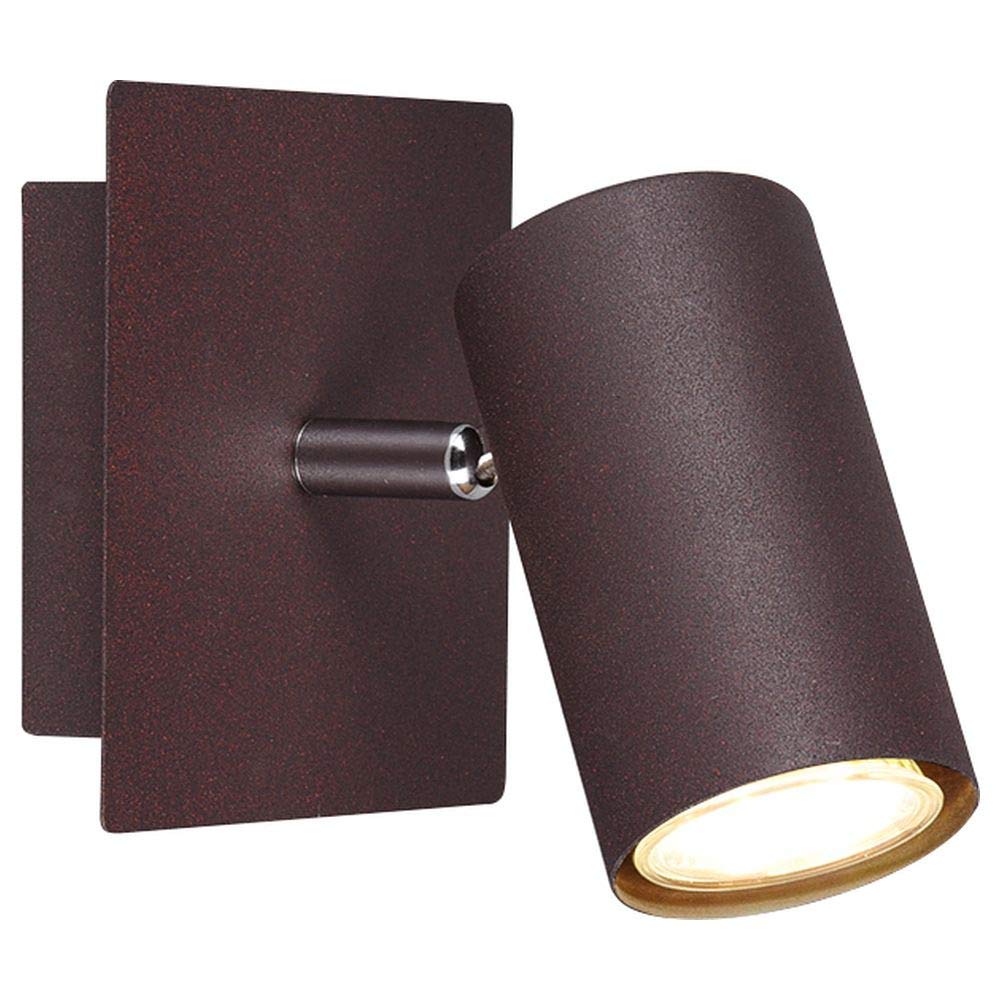 Trio Leuchten Marley 802400124 Wall Spotlight 1-Bulb Metal Rust-Coloured 1 x GU10