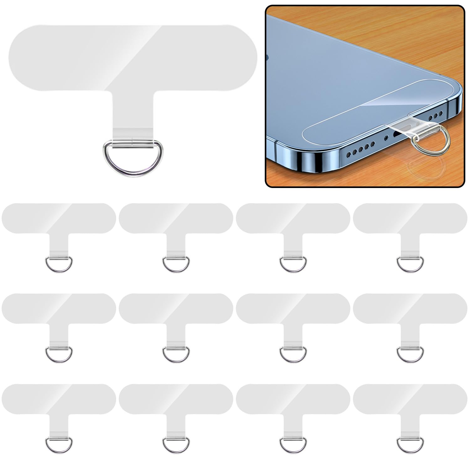 12-Piece Universal Phone Lanyard Set - Without Adhesive, Replacement Parts for Cell Phone Straps