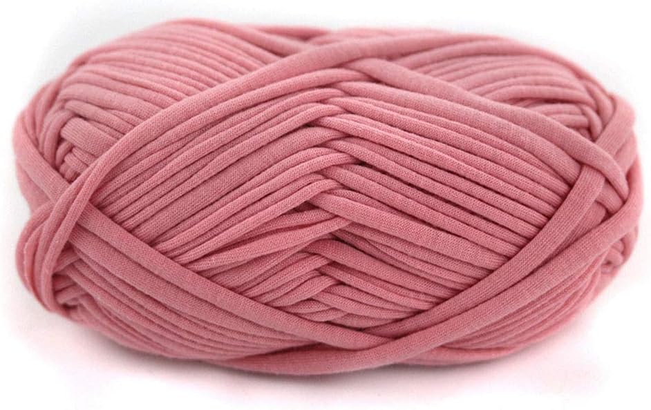 Blush Pink Crochet Yarn Zpagetti T-Shirt Yarn Making Knitted Pouf,Pillow,Crochet Basket or Rug Bulky Chunky Yarn DIY Cloth Yarn 100g
