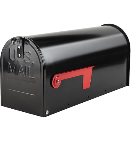 Amazon.com: BlissBoard Black Galvanized Steel Outside Mailbox 20 x