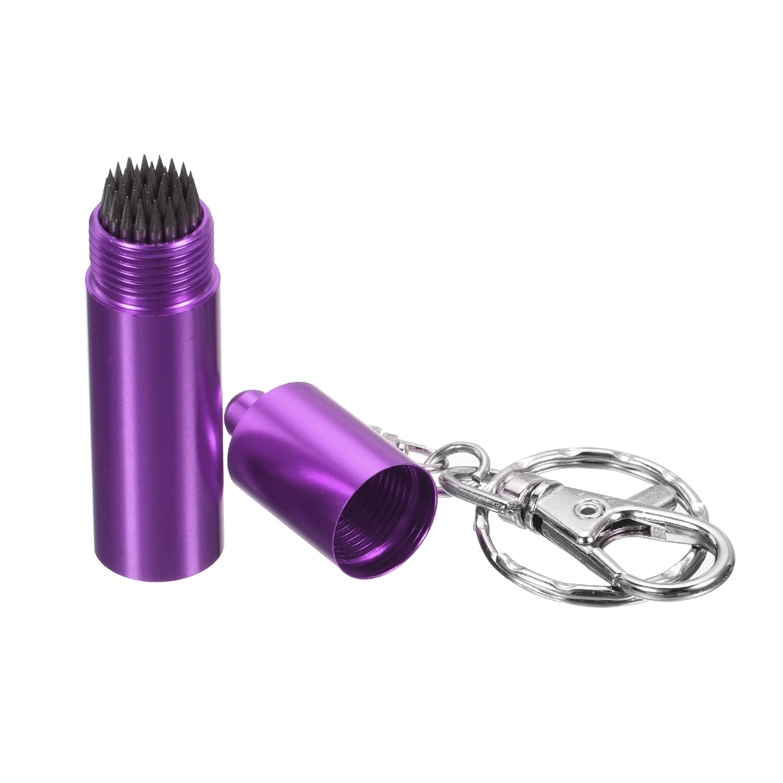 PATIKIL Snooker Billiard Pool Cue Tip Shaper, Pool Cue Stick Tip Repair Tool Billiard Cue Care Accessory with Keychain, Purple