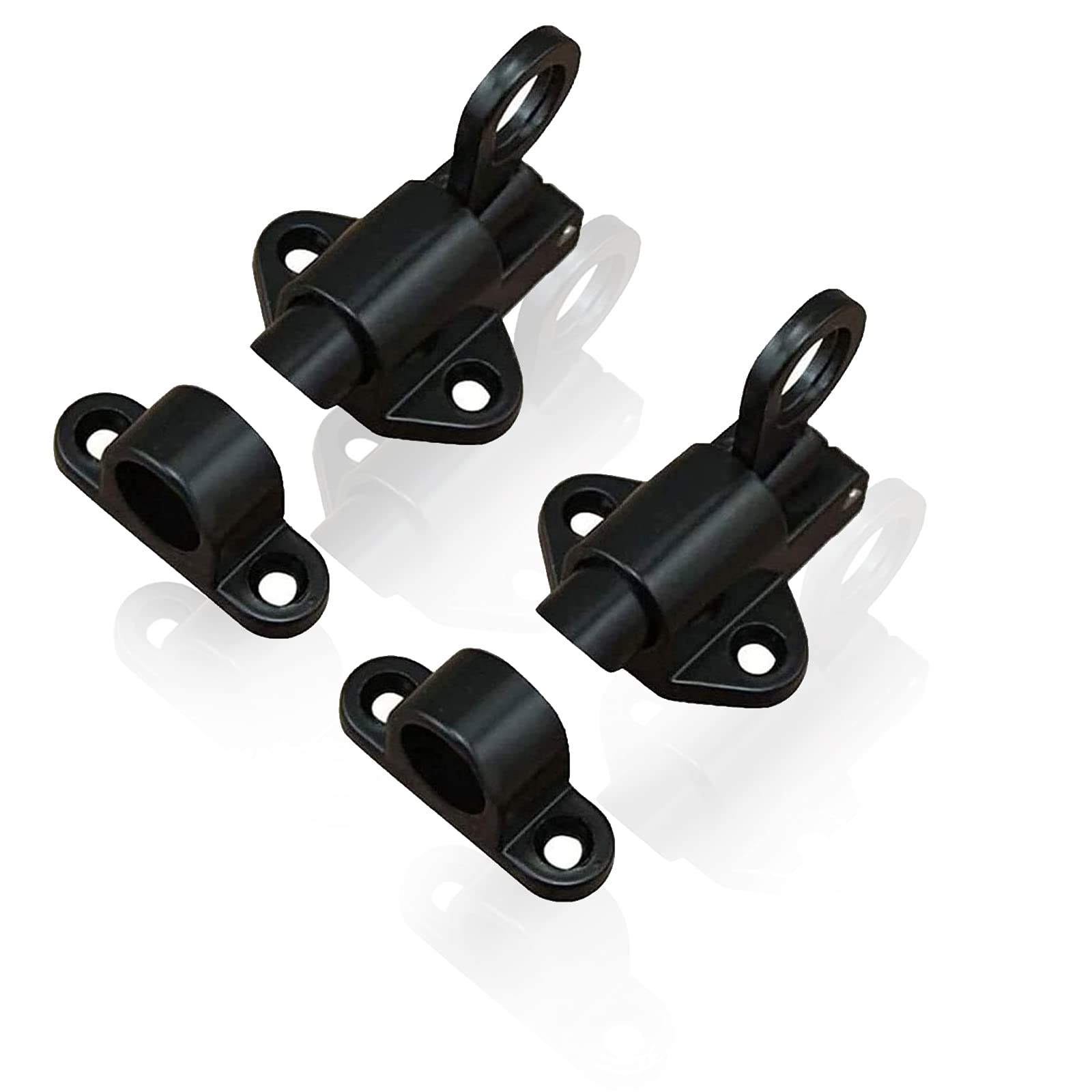 Zhi Jin 1Pc Small Thick Slide Barrel Door Bolts Window Latches Gate Lock Security Guard Black