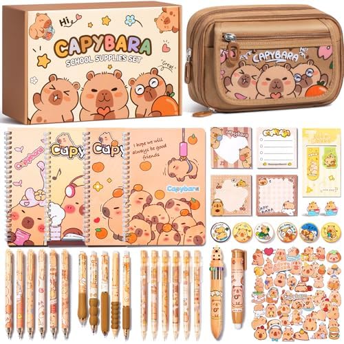 Amazon.com: GEDEUBAN Cute Capybara Pencil Case, Stationery Pouch