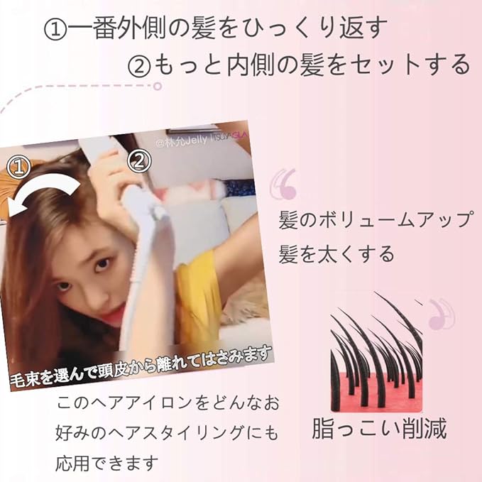 Amazon 薄毛 べたべた推薦 Tsuyagla ふんわりヘアアイロン 髪のボリュームアップ 髪を太くする 脂っこい削減 海外対応 男女適用メンズミニ レディースミニ 140 210 3段階温度調節 火傷防止 Mini Tsuyagla ヘアアイロン 通販