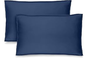 Bare Home Standard Pillow Sham Covers - Set of 2 - Premium 1800 Ultra-Soft Microfiber - Double Brushed - Bed Pillow Shams (St