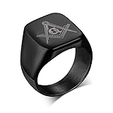 Stainless Steel Polished Men's Freemason Masonic