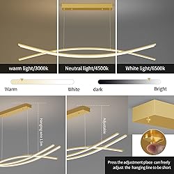 Modern Chandelier with 1%-100% Dimmable, Suitable