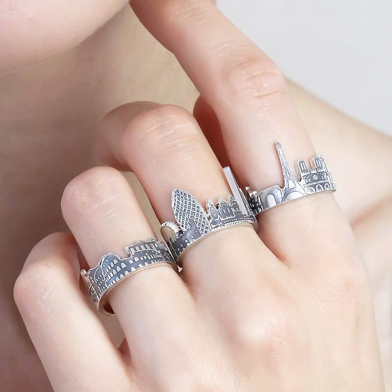 Your City Ring Any Cityscape Ring Travel Ring 925 Sterling