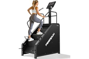 FEIERDUN Stair Stepper Machine for Home Gym, Commercial Grade Stair Climber with LED Screen, Stair Machine with 15 Speed Levels for Cardio and Lower Body Workouts, 660LBS Capacity, 24-164 Steps/Minute