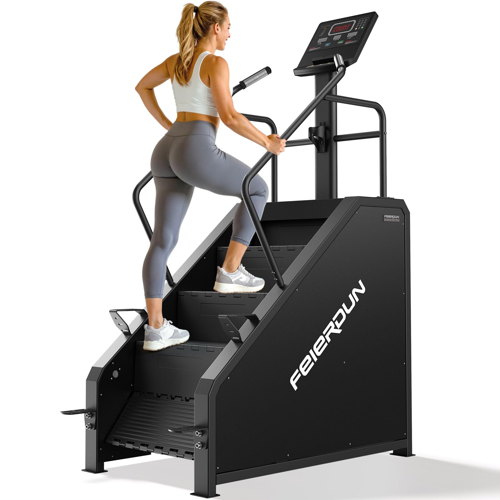 Photo 1 of FEIERDUN Stair Stepper Machine for Home Gym, Commercial Grade Stair Climber with LED Screen, Stair Machine with 15 Speed Levels for Cardio and Lower Body Workouts, 660LBS Capacity, 24-164 Steps/Minute