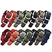 AUTULET 23mm Army Green Exquisite Men's One-Piece Nylon Style Nylon Perlon Watch Bands Straps Textile