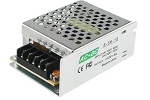 GALYGG 12V 3A Power Supply, 36W LED Driver Universal Regulated Transformer Adapter AC 110V-220V to DC 12V Low Voltage Output for LED Light, Radio, Computer Project