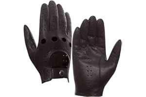 Harssidanzar Mens Deerskin Leather Driving Gloves Motorcycle Gloves for Men Unlined