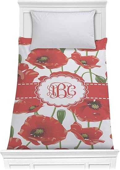 Amazon Com Rnk Shops Poppies Comforter Twin Personalized