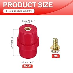MECCANIXITY 4pcs SM-51 Busbar Insulator, Polyester