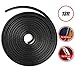 ILOVA Door Edge Guard Trim Molding Durable Fits Most Cars Virtually Invisible Easy D.I.Y. Installation Internal Double Sided Tape No Tools Needed Protected Lining 13ft Black