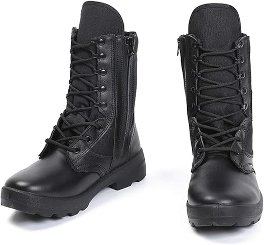 black commando boots